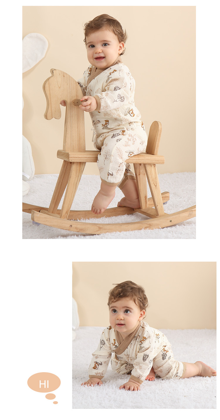 赤ちゃん カバーオール ベビー 甚平 ロンパース ガーゼ 写真撮影 出産祝い 退院 可愛い ベビー服 パンダ おしゃれ 浴衣 お宮参り 長袖 新生児 出産準備 パジャマ