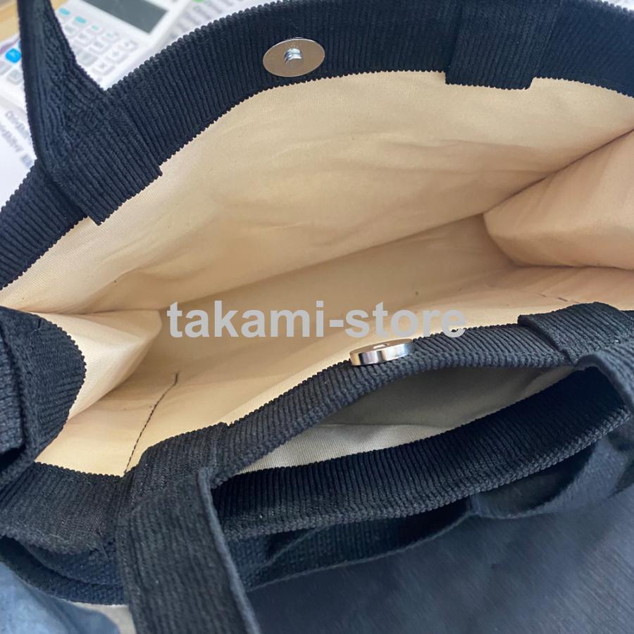 コーデュロイミニトートバッグ  