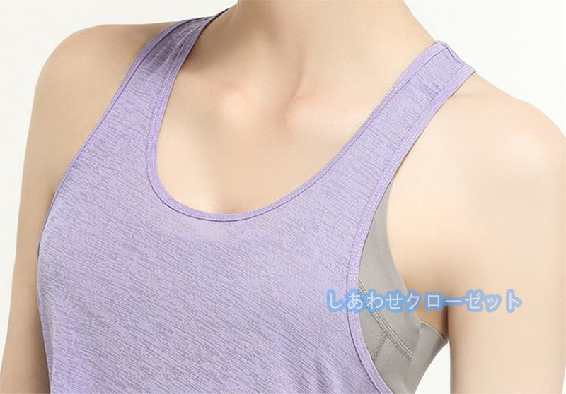 ヨガウェア レディース トップス 袖なし Tシャツ ホットヨガ 速乾 重ね着 吸汗 スポーツウェア ランニングウェア フィットネス おしゃれ かわいい 