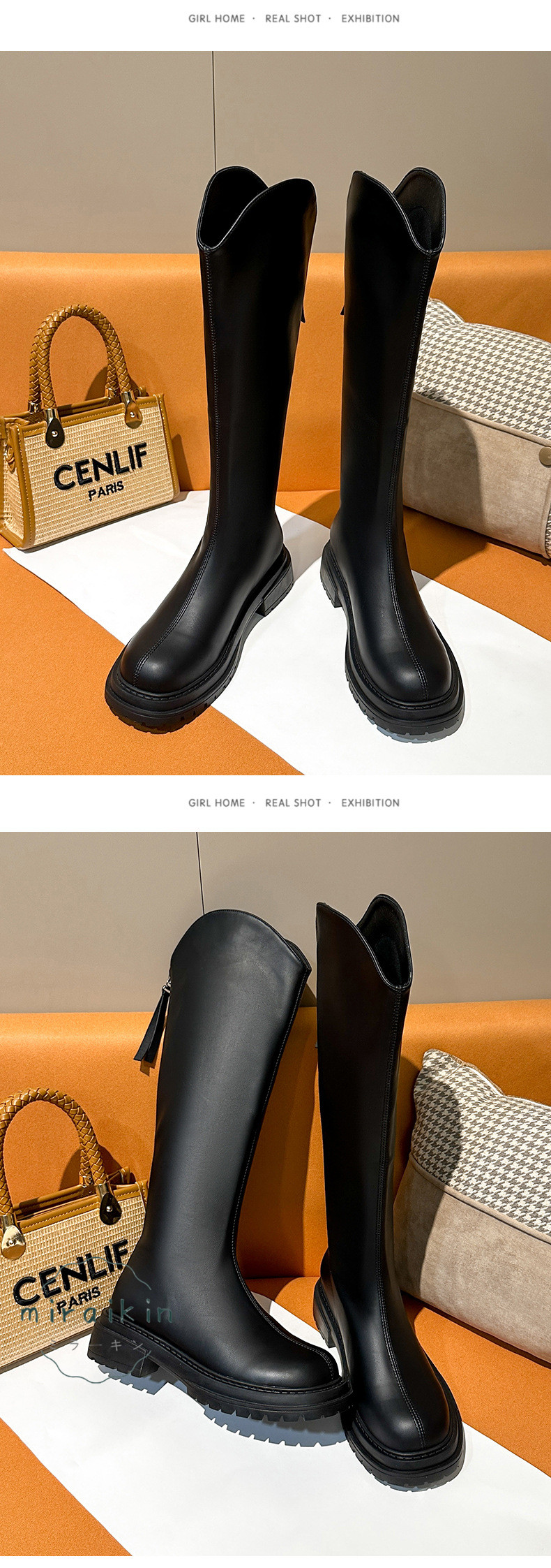 ロングブーツ レディース ブーツ シンプル 秋冬 ヒール 履きやすい 大きいサイズ お出掛け 美脚 通学 通勤 ローヒール 厚底 幅広 痛くない 裏起毛 歩きやすい 