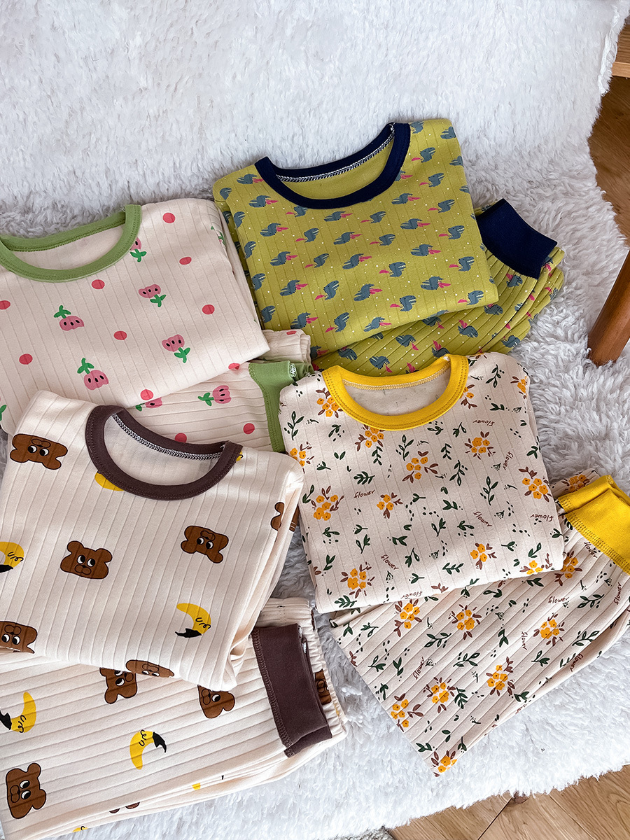 パジャマ ベビー キッズ 長袖 子供 こども 幼児 おしゃれ 綿 部屋着 秋 冬 コットン かわいい 子供服 男の子 上下セット 長ズボン 寝巻き 女の子 ルームウエア 