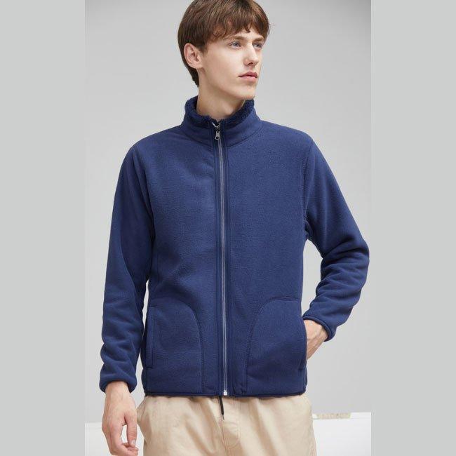 ボアジャケット 立ち襟 両面着用 レディース フリースジャケット ハイネック モコモコ リバーシブル ボアブルゾン メンズ サンゴマイヤー 送料無料 