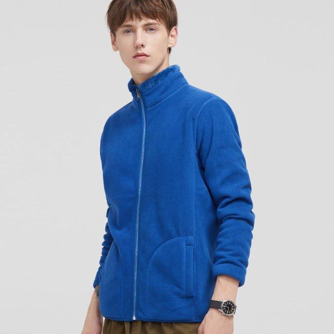 ボアジャケット 立ち襟 両面着用 レディース フリースジャケット ハイネック モコモコ リバーシブル ボアブルゾン メンズ サンゴマイヤー 送料無料 