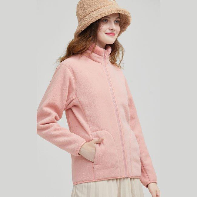 ボアジャケット 立ち襟 両面着用 レディース フリースジャケット ハイネック モコモコ リバーシブル ボアブルゾン メンズ サンゴマイヤー 送料無料 