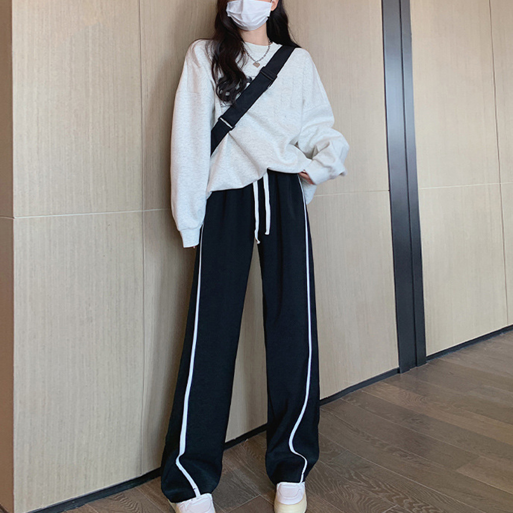 スウェットパンツ ライン レディース韓国  