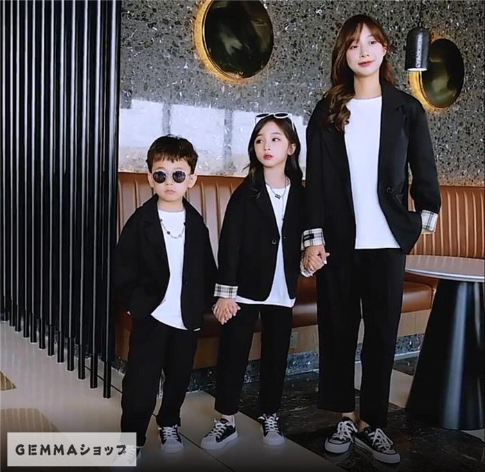 子供スーツ 男の子 3点セット フォーマルスーツ ジャケット シャツ パンツ 中小学生 卒業式 発表会 七五三 入学式 ブラック 