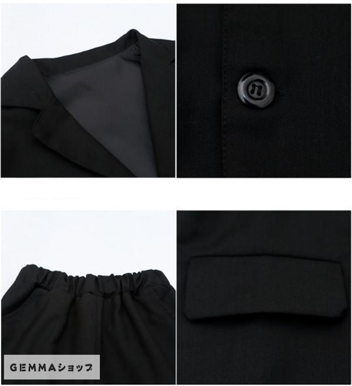 子供スーツ 男の子 3点セット フォーマルスーツ ジャケット シャツ パンツ 中小学生 卒業式 発表会 七五三 入学式 ブラック 