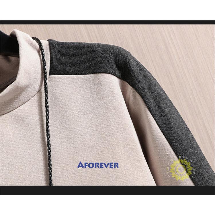 長袖Tシャツ メンズ Tシャツ プルオーバー モックネック おしゃれ 切り替え 冬服 トップス 秋服 韓国風 