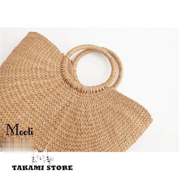 かごバッグ レディース 手提げバッグ ハンドバッグ トートバッグ バッグ 旅行 草編みバッグ 女性用 ビーチ 大容量 カバン 外出 軽量 海 多機能 鞄 森カール 