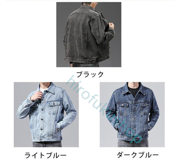 デニムジャケット メンズ Gジャン ジージャン アウター デニム 細身 ヴィンテージ加工 ブルゾン おしゃれ 大きいサイズ 穿きやすい かっこいい 