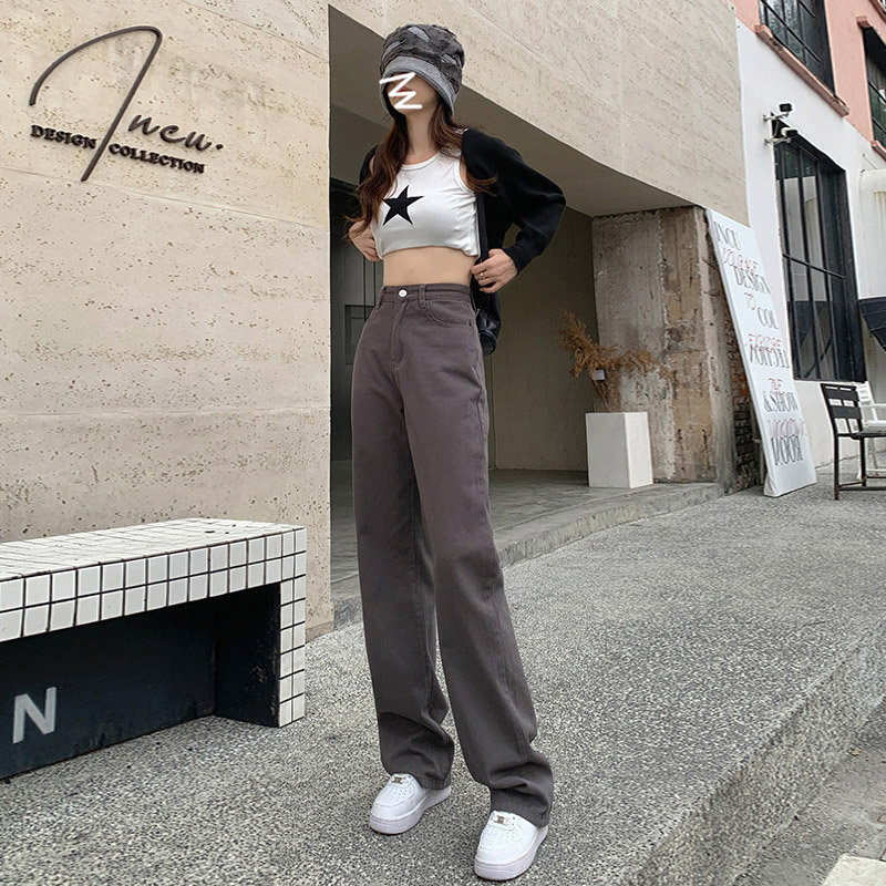 デニム レディース パンツ ストレート デニムパンツ ワイドパンツ ボゴムストレッチ 美脚 ハイウエスト 脚長 