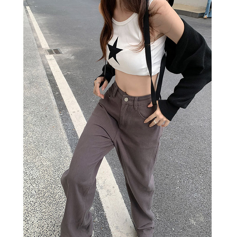デニム レディース パンツ ストレート デニムパンツ ワイドパンツ ボゴムストレッチ 美脚 ハイウエスト 脚長 