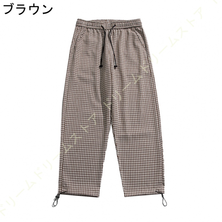 メンズ 大きいサイズ ズボン ワイドパンツ バギーパンツ メンズ ダンス ワイドパンツ ユニセックス チェック柄 テーパードパンツ カーゴパンツ レディース 