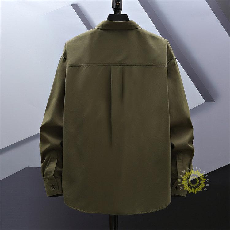 シャツ 白シャツ メンズ 長袖シャツ カジュアルシャツ 無地 秋服2023 秋 ファッション トップス 通勤 ワインシャツ 