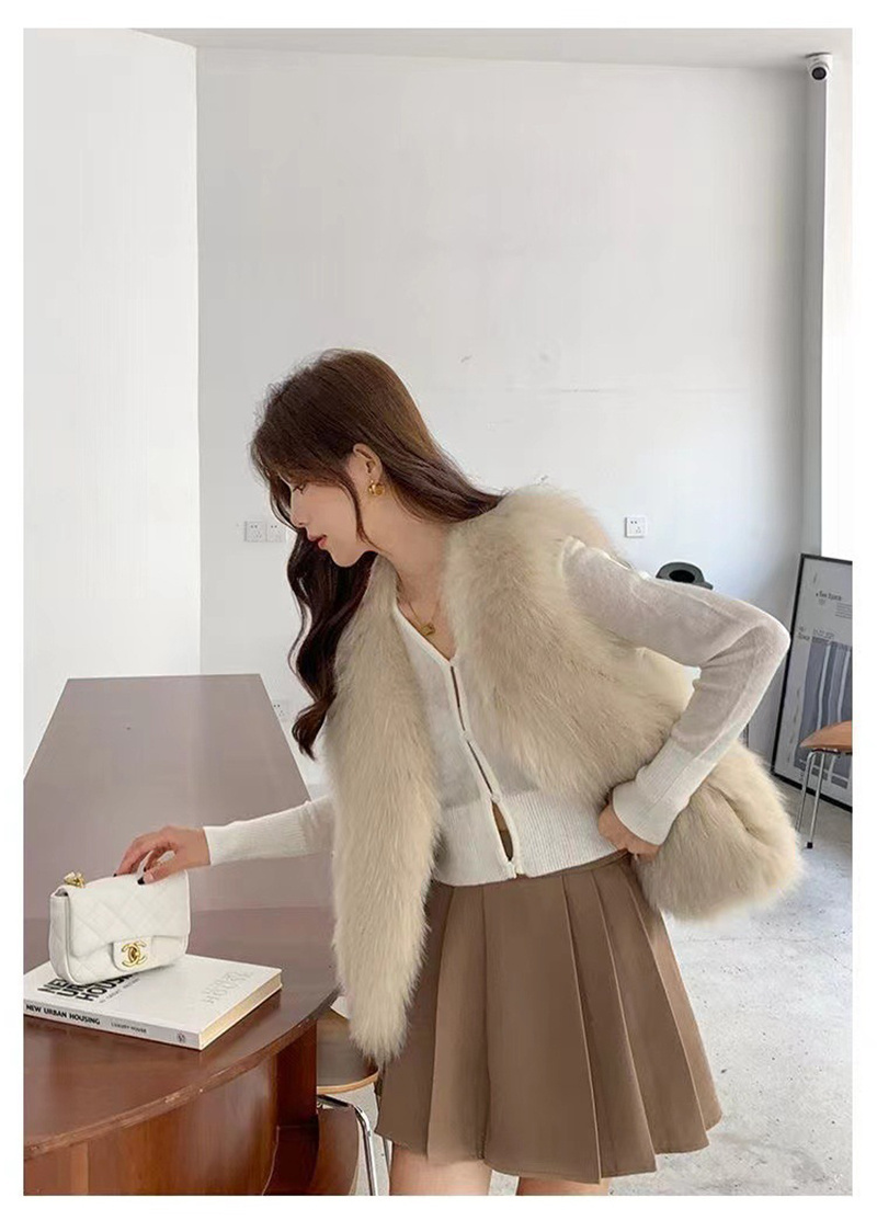 ファーベスト 5カラー展開 レディース ショート ソフトな毛並み◎高見え◎ ジレ ふわふわ ベスト 前開き フェイクファー 秋 羽織り トップス 