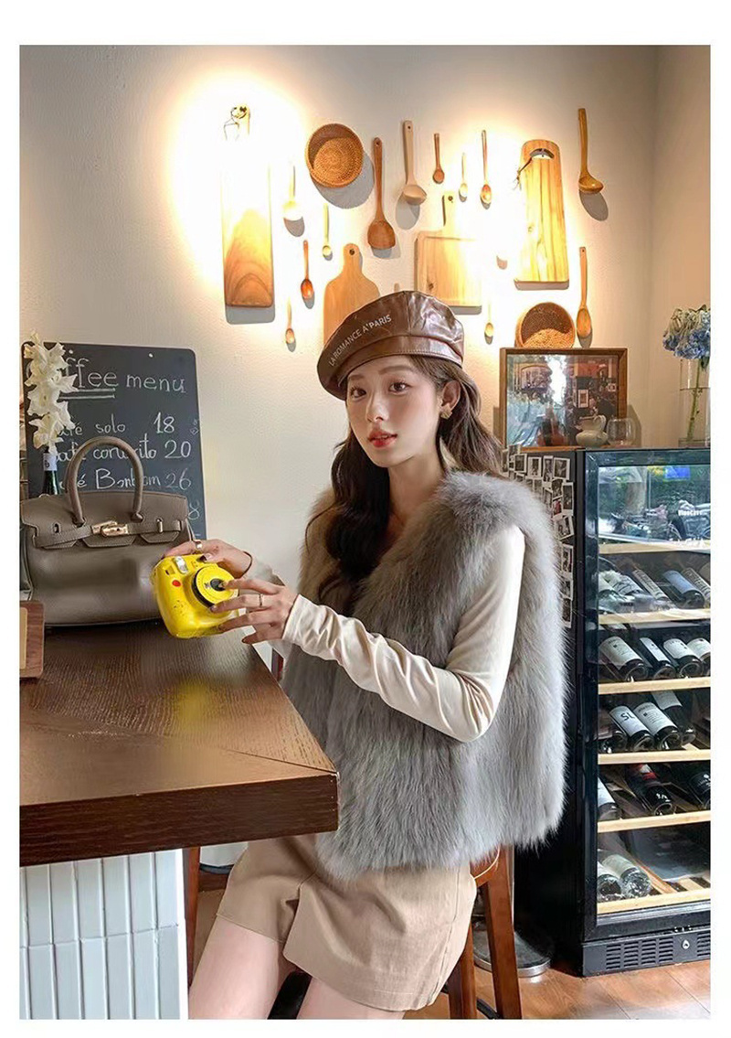 ファーベスト 5カラー展開 レディース ショート ソフトな毛並み◎高見え◎ ジレ ふわふわ ベスト 前開き フェイクファー 秋 羽織り トップス 