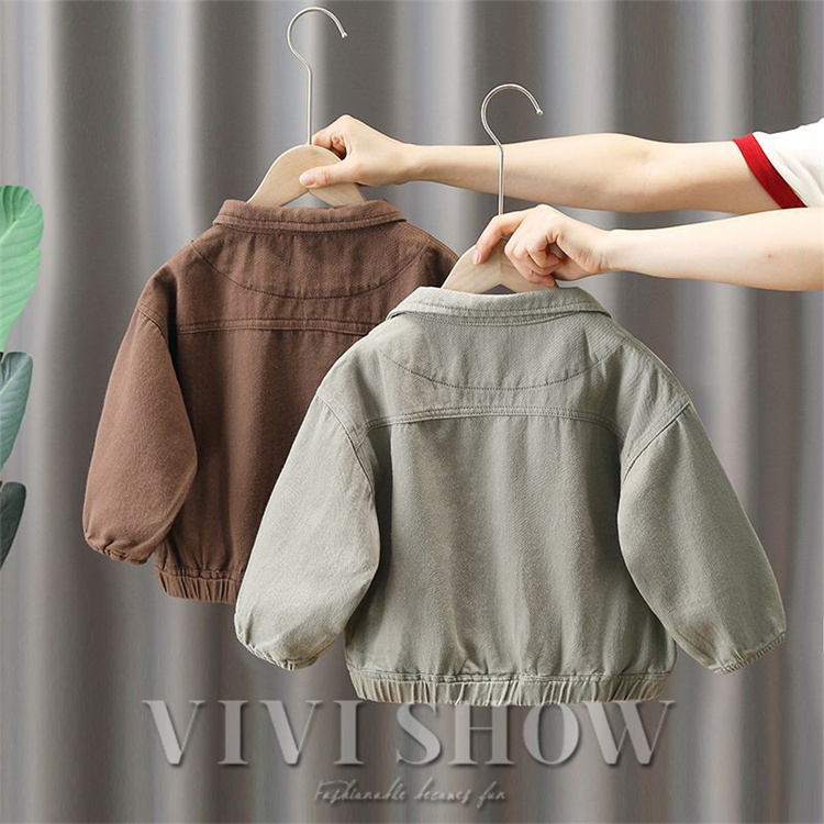 キッズ アウター 長袖 トップス ゆったり 襟付き シンプル ポケット 着やすい カジュアル 動きやすい おしゃれ あわせやすい 