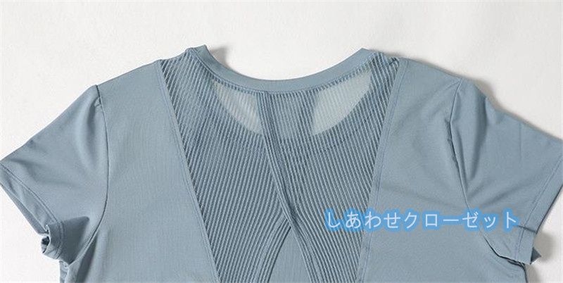 ヨガウェア レディース トップス 半袖 Tシャツ ホットヨガ 吸汗 ランニングウェア スポーツウェア かわいい フィットネス おしゃれ 速乾 