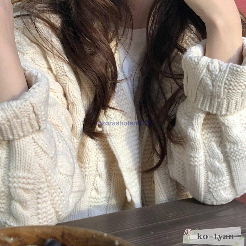 ニットカーディガンアウタージャケットセーター長袖レディース洗えるニット体型カバー大きいサイズ  