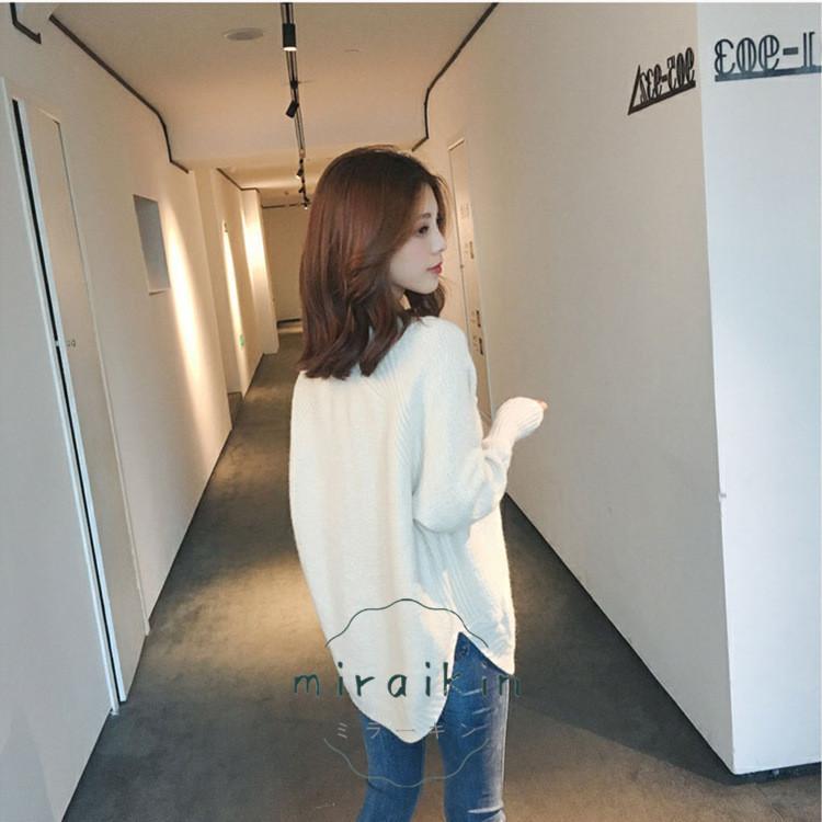 チュニック トップス ニット セーター レディース ラウンドヘム模様編みニット 女性 長袖 かわいい 春 冬 薄手 トップス 秋 ゆったり スリット入り 