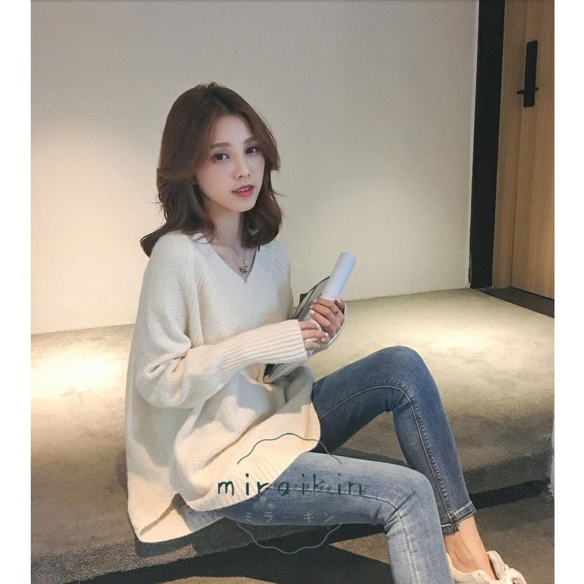 チュニック トップス ニット セーター レディース ラウンドヘム模様編みニット 女性 長袖 かわいい 春 冬 薄手 トップス 秋 ゆったり スリット入り 