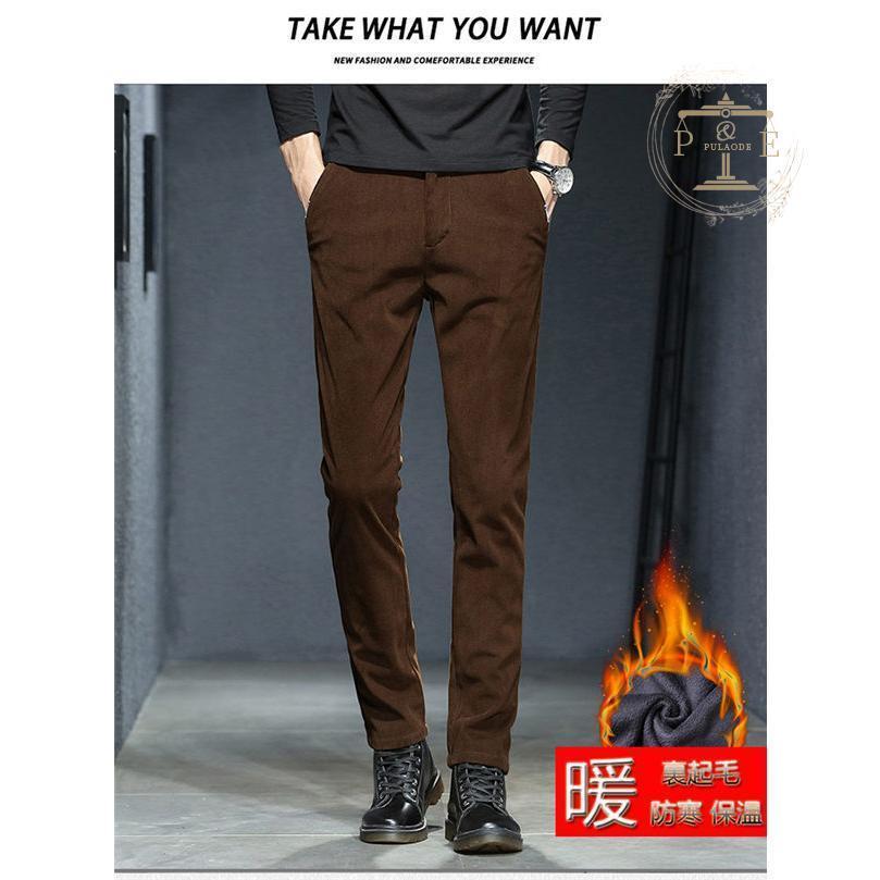 コーデュロイパンツ メンズ スリムパンツ 暖ズボン 極暖パンツ 裏起毛パンツ 冬ズボン 秋冬 ストレッチパンツ 冬服 紳士パンツ スキニー 