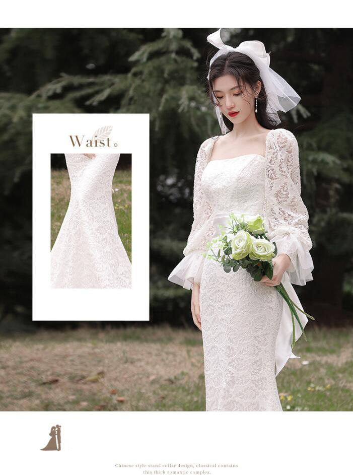 ウエディングドレス マーメイドドレス レース 刺繍 ロング イブニングドレス 演奏会 花嫁 結婚式 披露宴 サテン お呼ばれ ドレス ピアノ発表会 二次会 