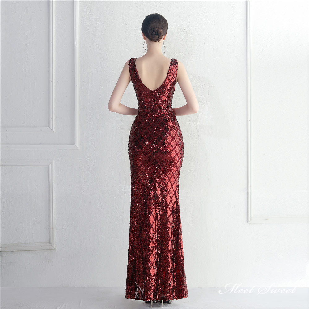 カラードレス マーメイドドレス パーティードレス ノースリーブ スリット イブニングドレス 二次会 ウェディングドレス 結婚式 発表会 スパンキラキラ 