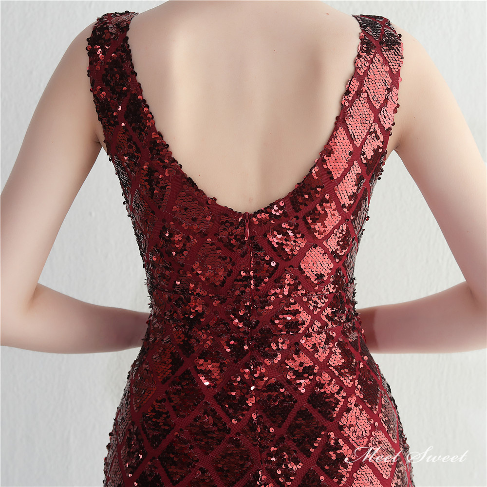 カラードレス マーメイドドレス パーティードレス ノースリーブ スリット イブニングドレス 二次会 ウェディングドレス 結婚式 発表会 スパンキラキラ 