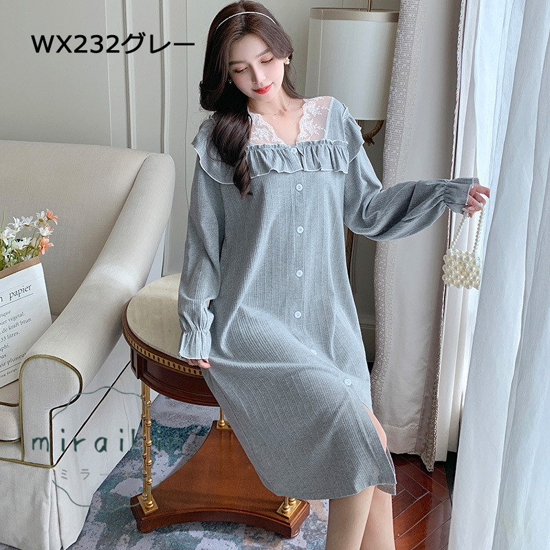 ルームワンピース レディース 部屋着 パジャマ ワンピース ゆったり ロング丈 夏 ルームウェア 秋 春 長袖 寝着 マキシ丈 柔らかめ 可愛い 大人 体型カバー 