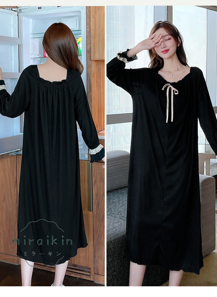 ルームワンピース レディース 部屋着 パジャマ ワンピース ゆったり ロング丈 夏 ルームウェア 秋 春 長袖 寝着 マキシ丈 柔らかめ 可愛い 大人 体型カバー 