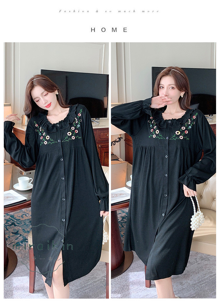 ルームワンピース レディース 部屋着 パジャマ ワンピース ゆったり ロング丈 夏 ルームウェア 秋 春 長袖 寝着 マキシ丈 柔らかめ 可愛い 大人 体型カバー 