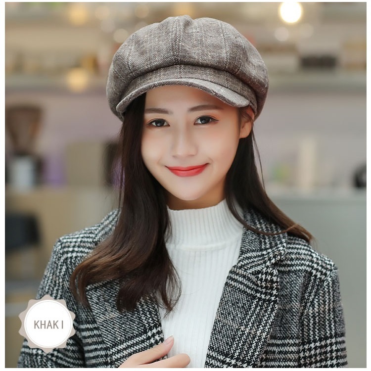 帽子 レディース キャスケット 秋冬 キャップ チェック柄 防寒厚い 小顔効果 すっぴん 暖かい 隠し UV 紫外線 