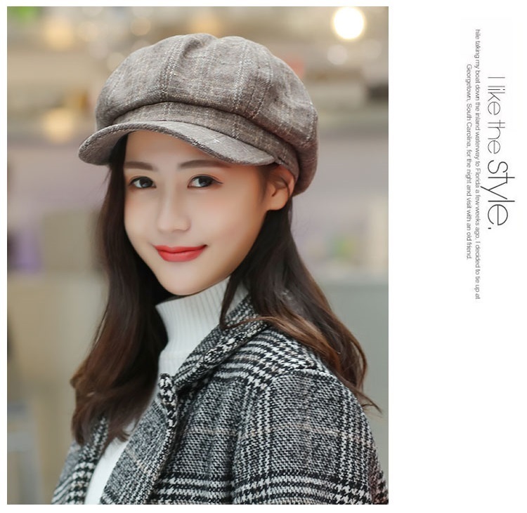帽子 レディース キャスケット 秋冬 キャップ チェック柄 防寒厚い 小顔効果 すっぴん 暖かい 隠し UV 紫外線 