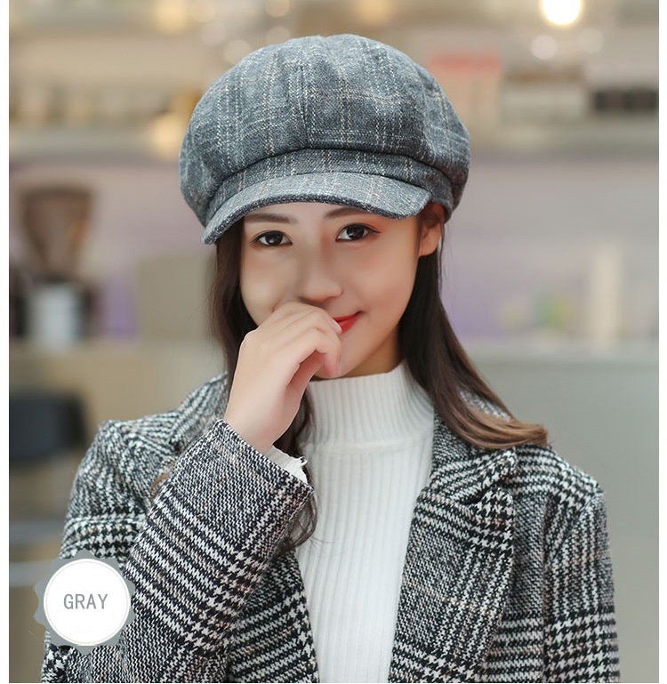 帽子 レディース キャスケット 秋冬 キャップ チェック柄 防寒厚い 小顔効果 すっぴん 暖かい 隠し UV 紫外線 