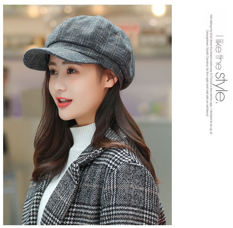 帽子 レディース キャスケット 秋冬 キャップ チェック柄 防寒厚い 小顔効果 すっぴん 暖かい 隠し UV 紫外線 