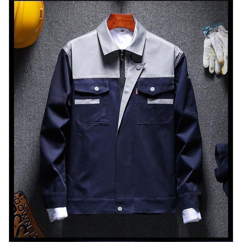 メンズ レディース 作業服 作業着 長袖 上下セット 男女兼用 パンツ AMP 作業服スタッフ 耐磨耗 ワークウェア ユニフォームジャケット 