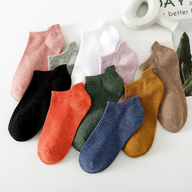 靴下 レディース くるぶし ソックス 落下防止 薄手 10足セット 綿 22-25CM スニーカーソックス 女性用靴下 蒸れない くるぶしソックス 四季用 脱げない 通気 