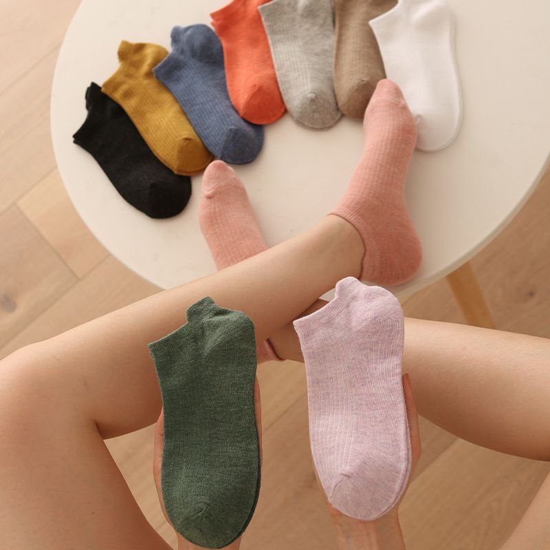 靴下 レディース くるぶし ソックス 落下防止 薄手 10足セット 綿 22-25CM スニーカーソックス 女性用靴下 蒸れない くるぶしソックス 四季用 脱げない 通気 