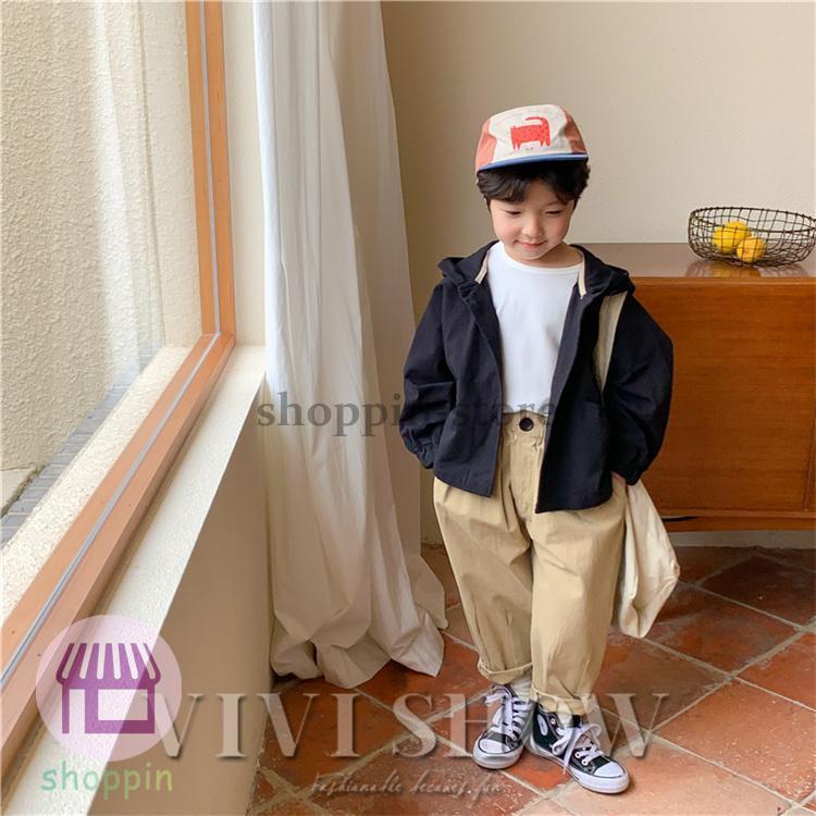 キッズ アウター 長袖 トップス ゆったり ジップ 動きやすい あわせやすい カジュアル フードつき ハイネック 着やすい おしゃれ 男女兼用 シンプル 