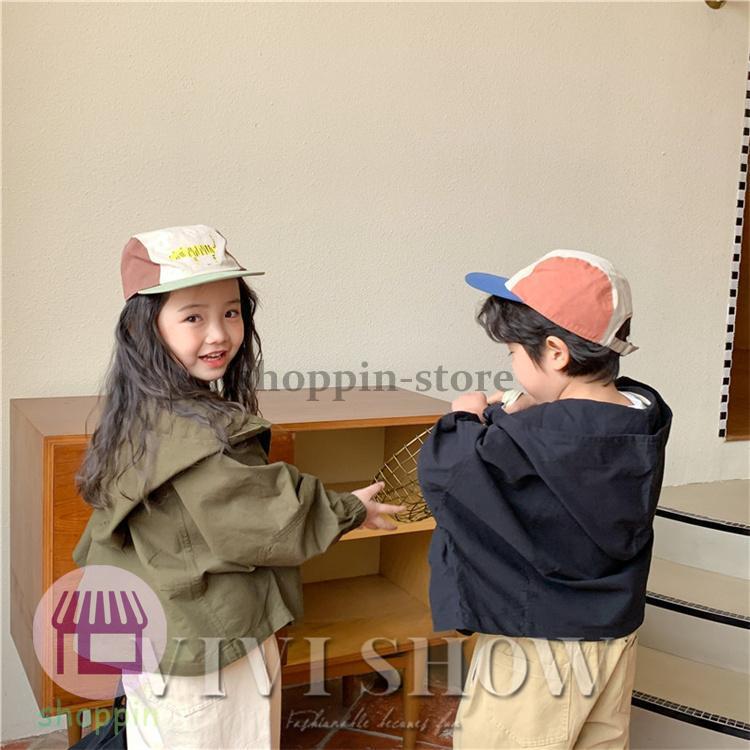 キッズ アウター 長袖 トップス ゆったり ジップ 動きやすい あわせやすい カジュアル フードつき ハイネック 着やすい おしゃれ 男女兼用 シンプル 