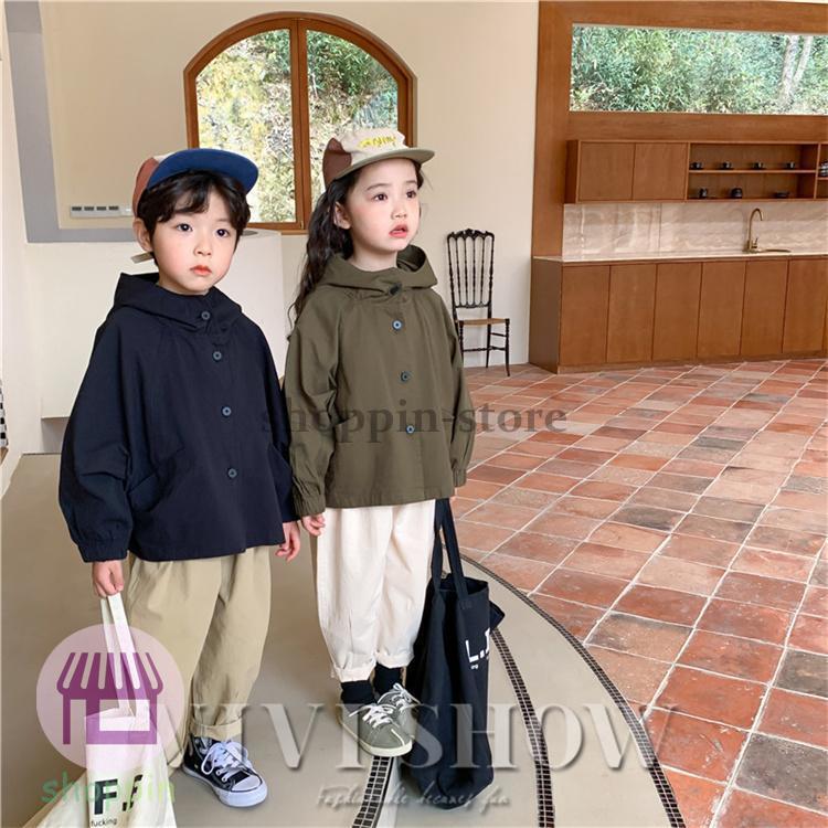 キッズ アウター 長袖 トップス ゆったり ジップ 動きやすい あわせやすい カジュアル フードつき ハイネック 着やすい おしゃれ 男女兼用 シンプル 