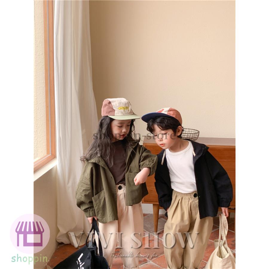 キッズ アウター 長袖 トップス ゆったり ジップ 動きやすい あわせやすい カジュアル フードつき ハイネック 着やすい おしゃれ 男女兼用 シンプル 