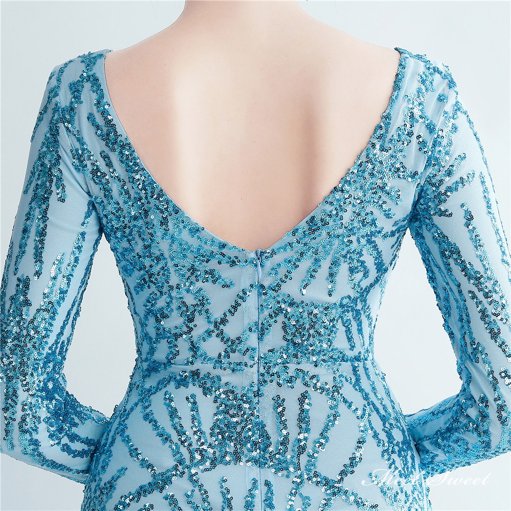 カラードレス マーメイドドレス パーティードレス ラウンドネック 長袖 スリット スレンダードレス 演奏会 ファスナー 発表会 イブニングドレス 結婚式 二次会 