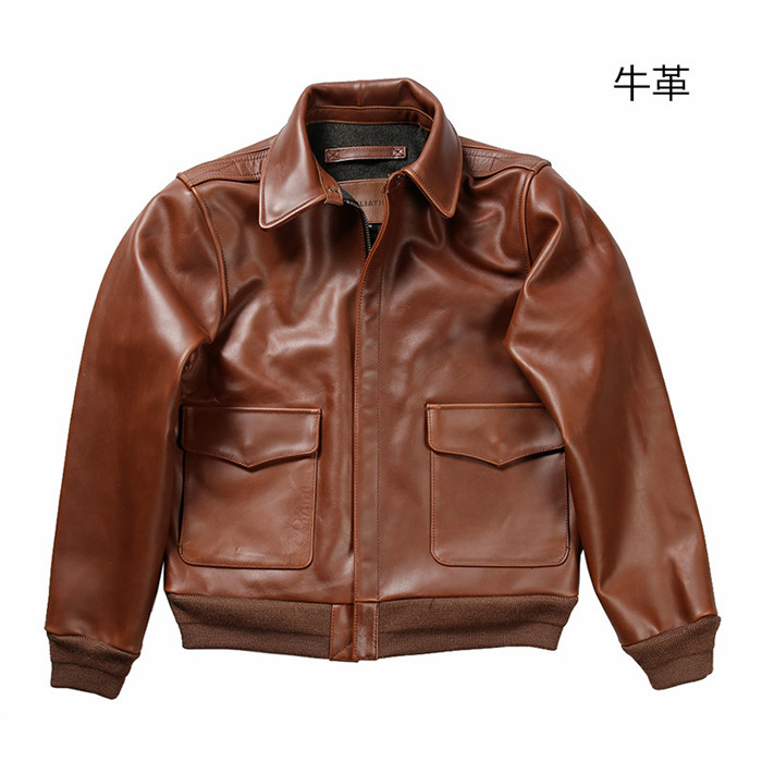 。ジャケット メンズ バイクジャケット 革ジャケット 牛革 防風 レザージャケット ブラウン バイクウエア A2 