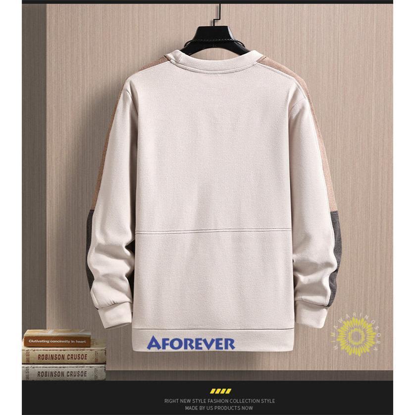 トレーナー メンズ 長袖 プルオーバー クルーネック カラー切替 スウェットシャツ 長袖トレーナー カジュアル トップス 秋服 