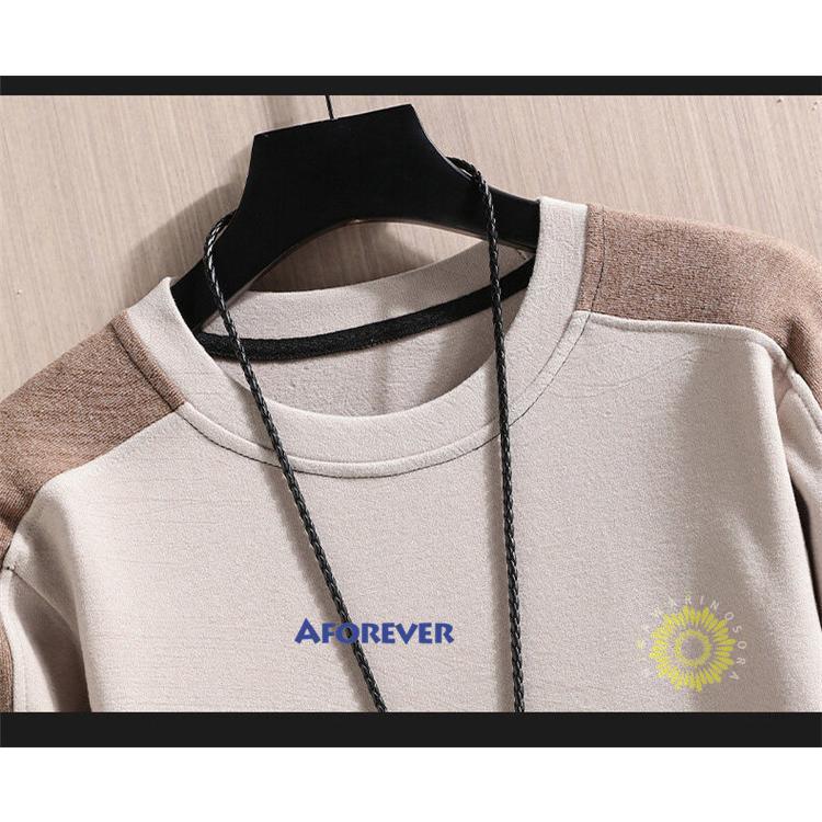 トレーナー メンズ 長袖 プルオーバー クルーネック カラー切替 スウェットシャツ 長袖トレーナー カジュアル トップス 秋服 