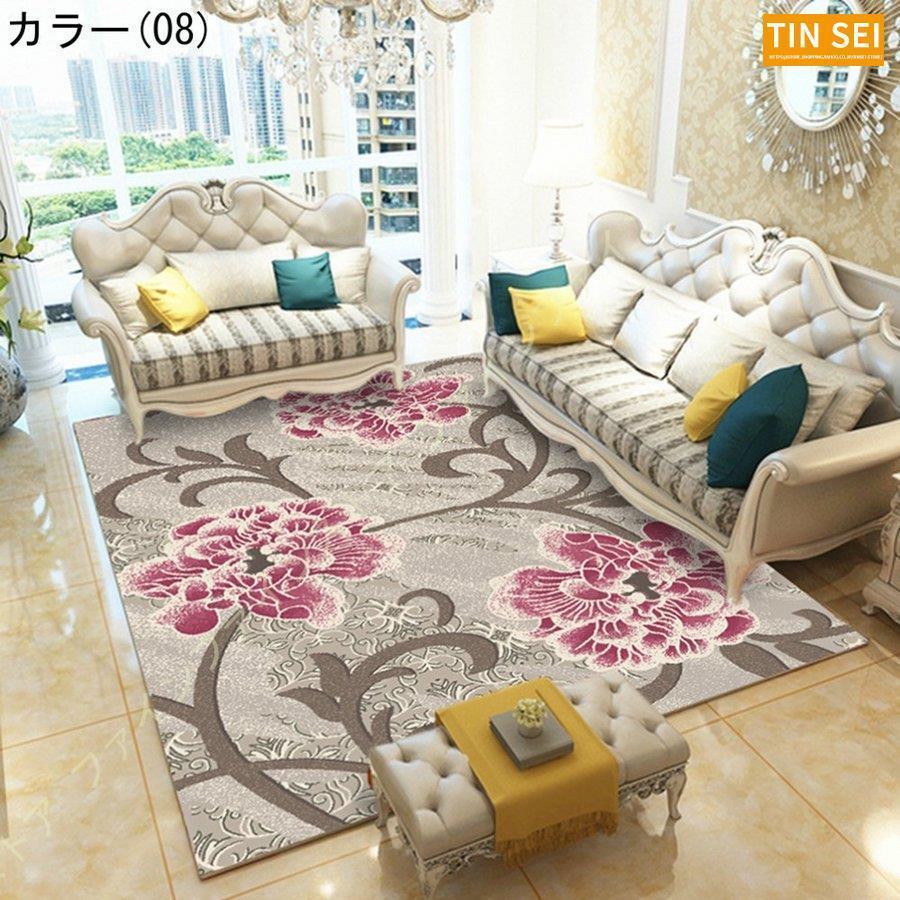 ラグ カーペット 北欧 滑り止め付き 2畳 3畳 洗える 防水 おしゃれ 防音 かわいい 防臭 花柄 防ダニ コンパクト オールシーズン ホットカーペット対応 