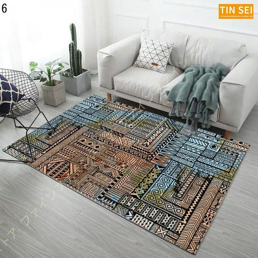 ラグ カーペット 北欧 洗える 夏用 じゅうたん ラグマット 滑り止め 折り畳み可能 2畳 1畳 モダン 床暖房対応 幾何学 おしゃれ ホットカーペット 防ダニ 3畳 