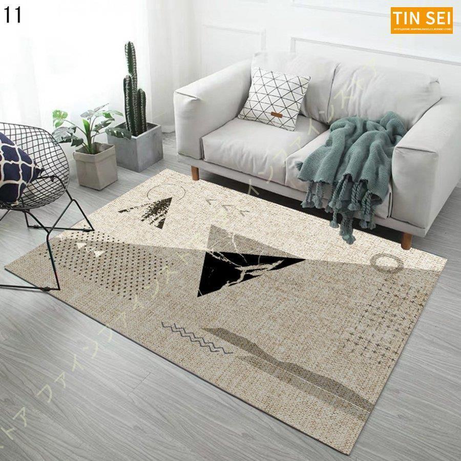 ラグ カーペット 北欧 洗える 夏用 じゅうたん ラグマット 滑り止め 折り畳み可能 2畳 1畳 モダン 床暖房対応 幾何学 おしゃれ ホットカーペット 防ダニ 3畳 